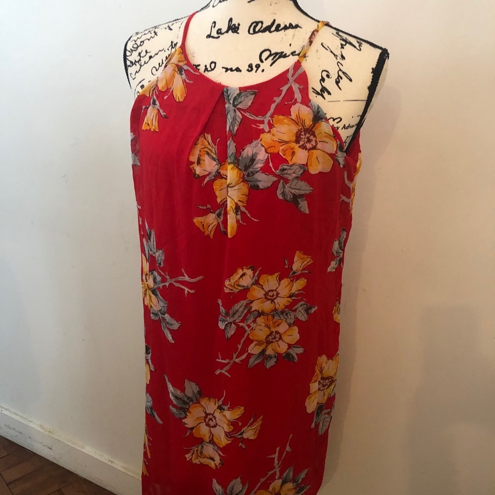 BCX Tropical Flower 🌸 Vacation Dress Sz M/L - Picture 8 of 10